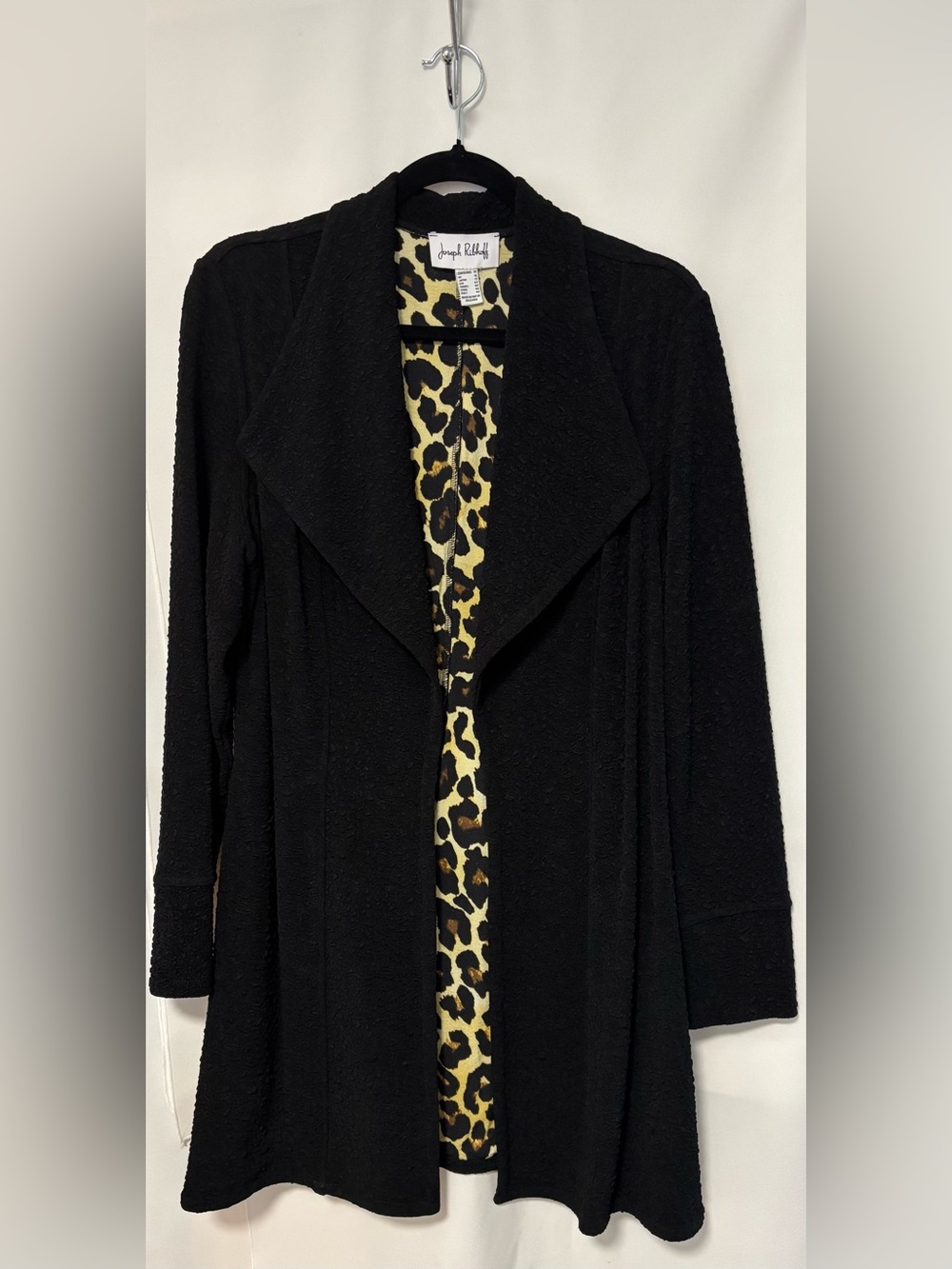 Joseph Ribkoff Textured Stretch Fabric Open Front Jacket. Size 14.